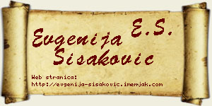 Evgenija Šišaković vizit kartica